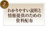 わかりやすい説明と情報提供のための資料配布